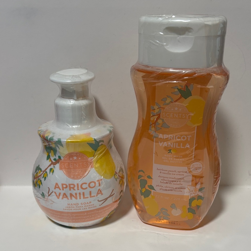 Scentsy Apricot Vanilla Hand Soap & Body Wash Duo - Set of 2